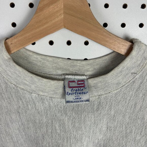 North Carolina Tar Heels Crewneck Sweatshirt Large Weave 90s USA Made Gray READ - Picture 7 of 8
